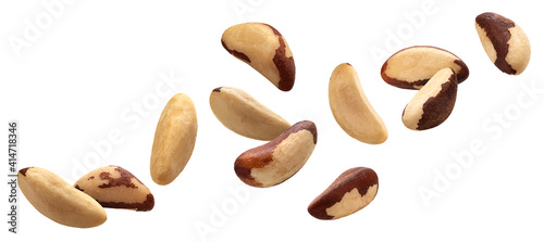 Brazil nuts isolated on white background with clipping path photo