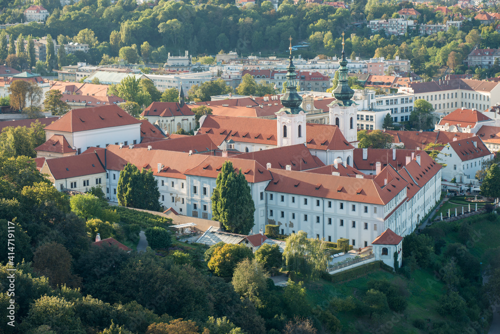 View on Strahov Monastery from Petrin Tower.