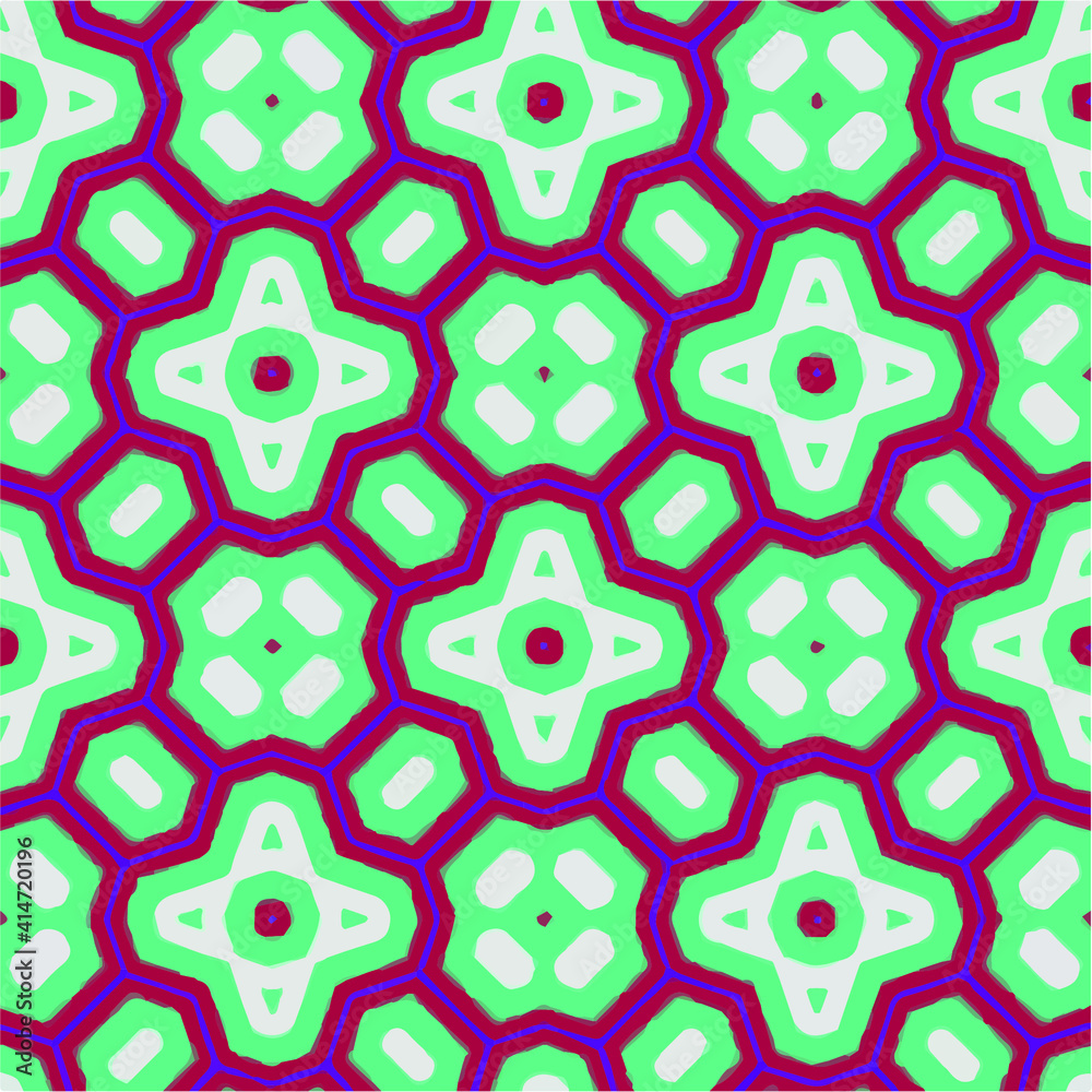 Seamless pattern with multicolored shapes. Seamless pattern with multicolored shapes.