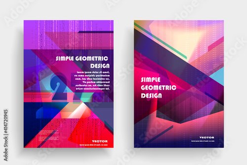 Artistic covers design. Creative colors backgrounds. Trendy futuristic design