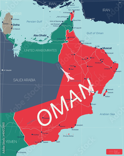 Oman country detailed edita...