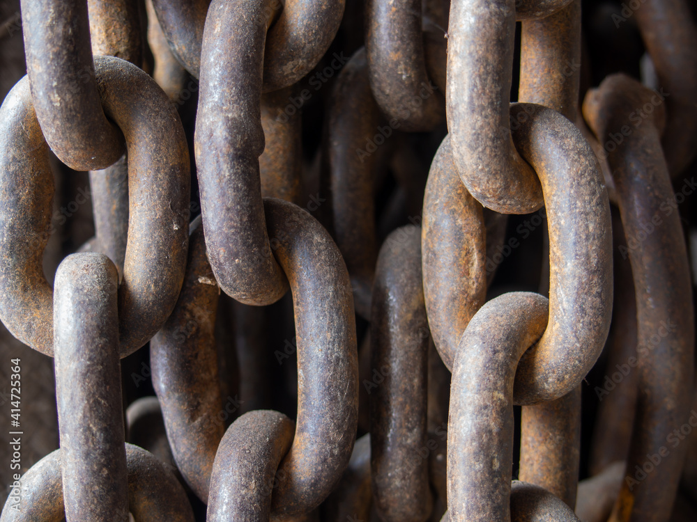 photo of old rusty chains