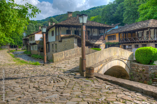 Traditional bulgarian architecture displayed at Etar ethnographic complex photo