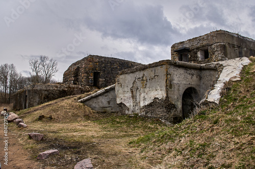 Ruins of military fortifications  Fort in Kronstadt