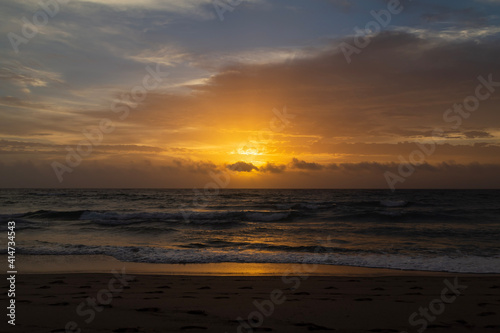 sunset on the beach © Warren