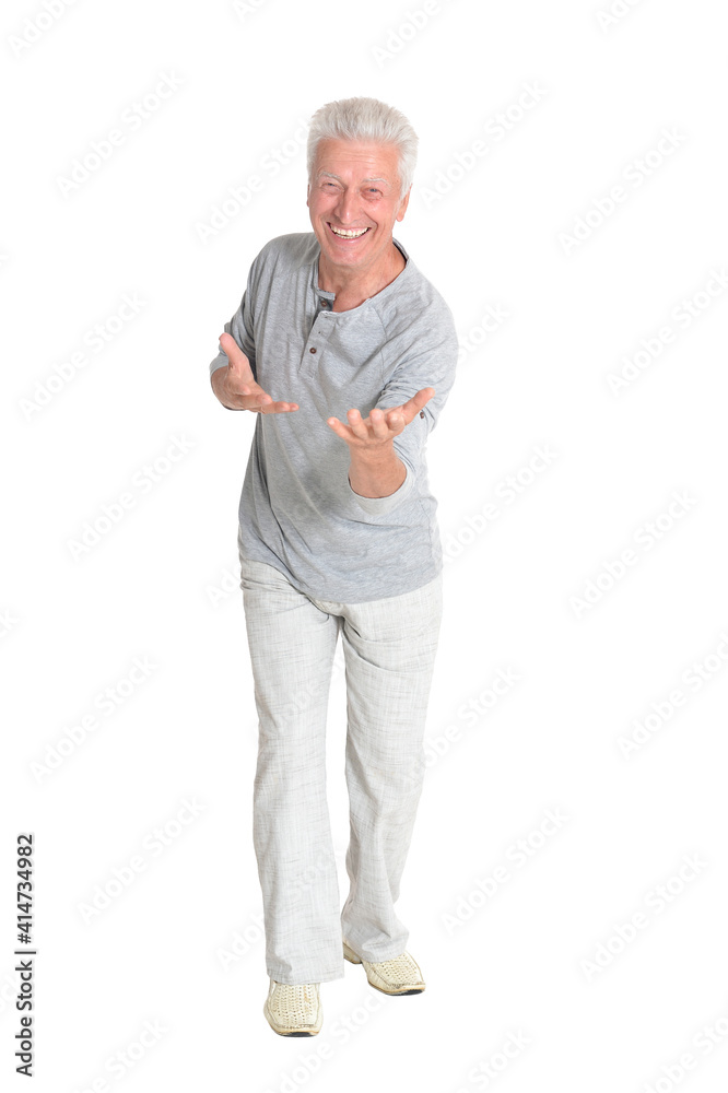 happy senior man in shirt happy senior man in shirt