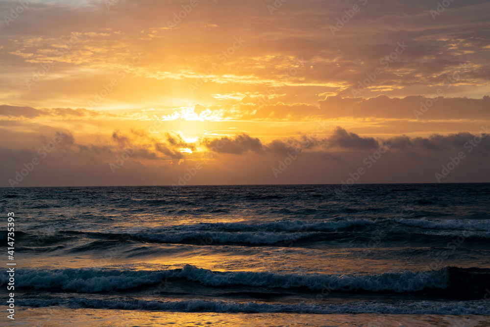 sunset over the sea