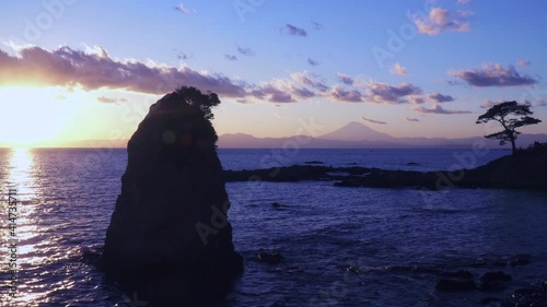 Mt. Fuji seen from Tateishi park , Kanagawa prefecture. Japan. photo