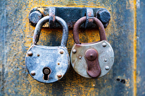 old rusty lock