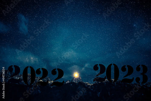 illustration, ice, new 2022, space, night, sky, star, galaxy, stars, moon, blue, nebula, astronomy, abstract