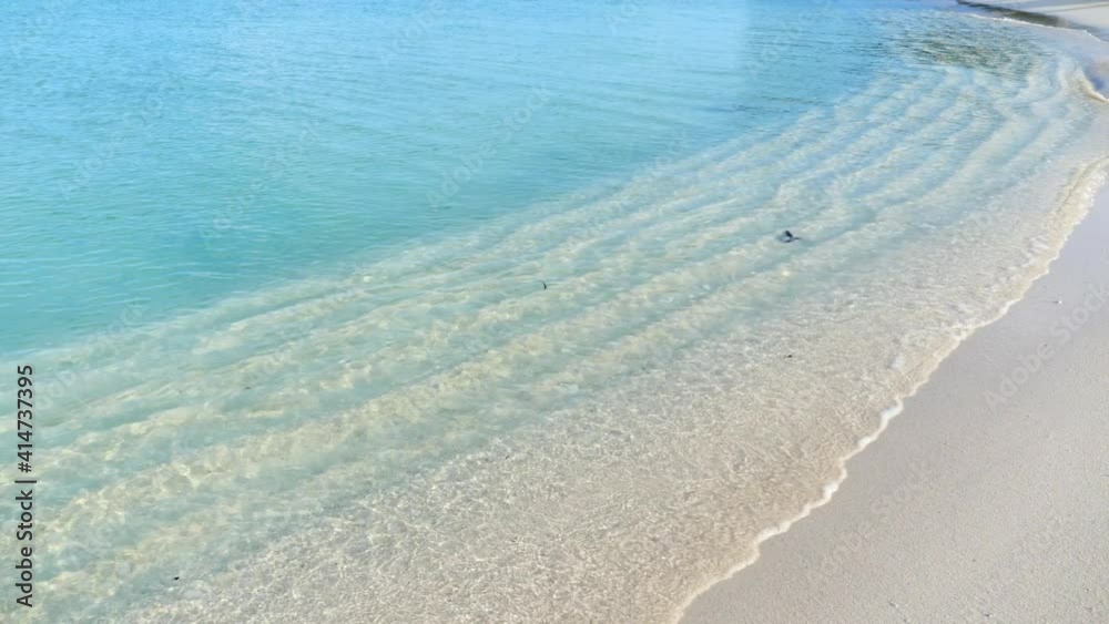 Water Surface Texture with Clear Sea Water with White Sand on Tropical Beach. Relax on Ocean Shore with Waves Refraction on Sunlight. Vacation and Holiday on Sea Side with Sun Shine Water Background Water Surface Texture with Clear Sea Water with White Sand on Tropical Beach. Relax on Ocean Shore with Waves Refraction on Sunlight. Vacation and Holiday on Sea Side with Sun Shine Water Background