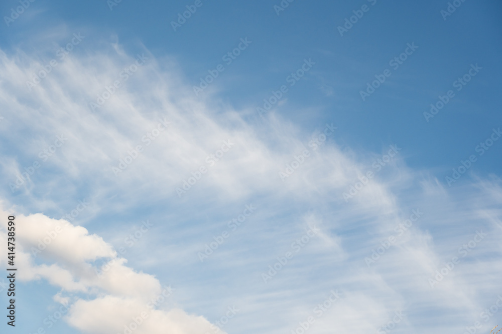 Panoramic fluffy cloud in the blue sky with copyspace Panoramic fluffy cloud in the blue sky with copyspace