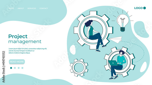 Project management.The concept of development and control of project promotion.Optimization of work processes.Management and planning of projects and tasks.The landing page template.