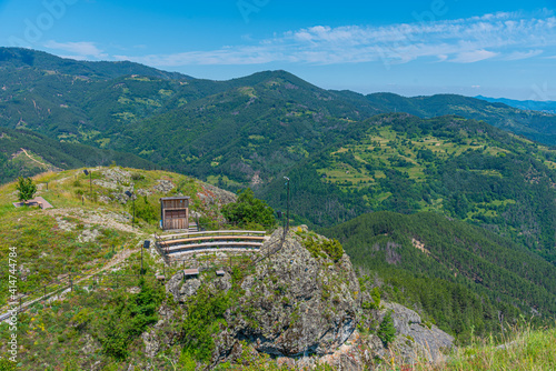 Momchilova krepost fortress in Rhodopes mountains in Bulgaria photo