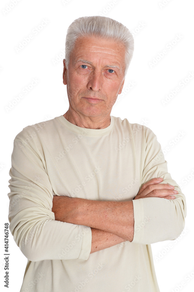 portrait of confident senior man with crossed arms portrait of confident senior man with crossed arms