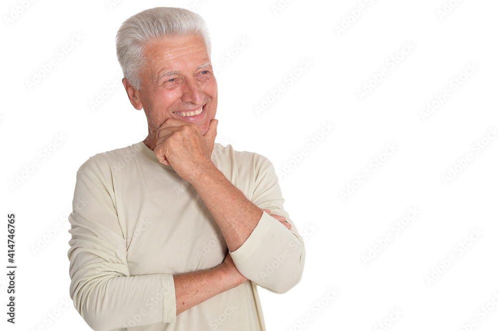 portrait of smiling  senior man