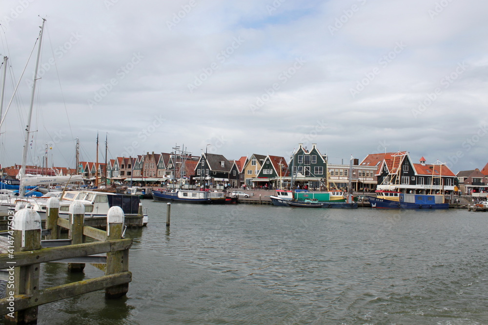 boats in the harbor in the Netherlands
