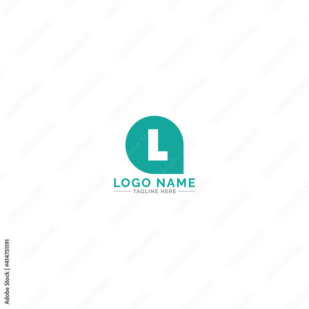 Initial L logo design with shape Initial L logo design with shape
