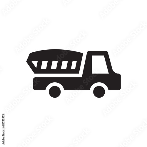 Construction dump truck icon	