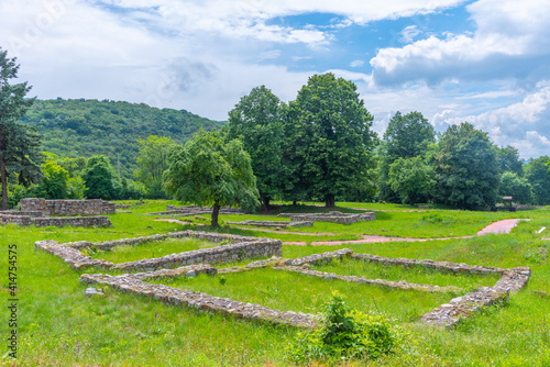 Ruins of Krakra fortress in Bulgarian town Pernik photo