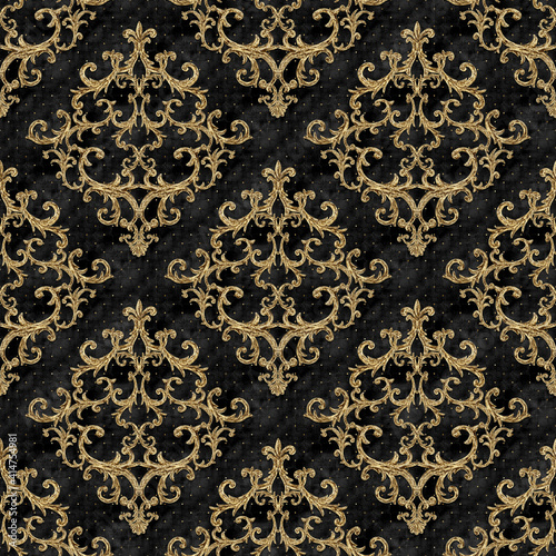 Baroque golden elements sea...