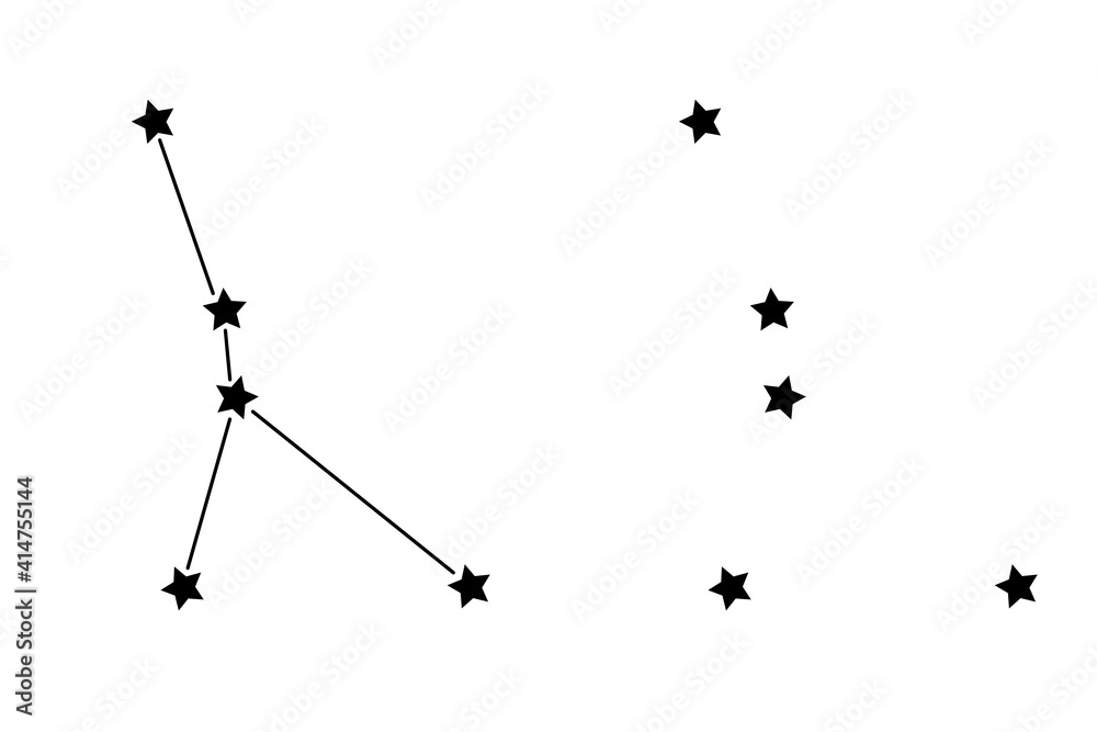 zodiac constellation Cancer, vector illustration. zodiac constellation Cancer, vector illustration.