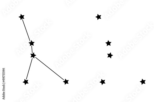 zodiac constellation Cancer, vector illustration.