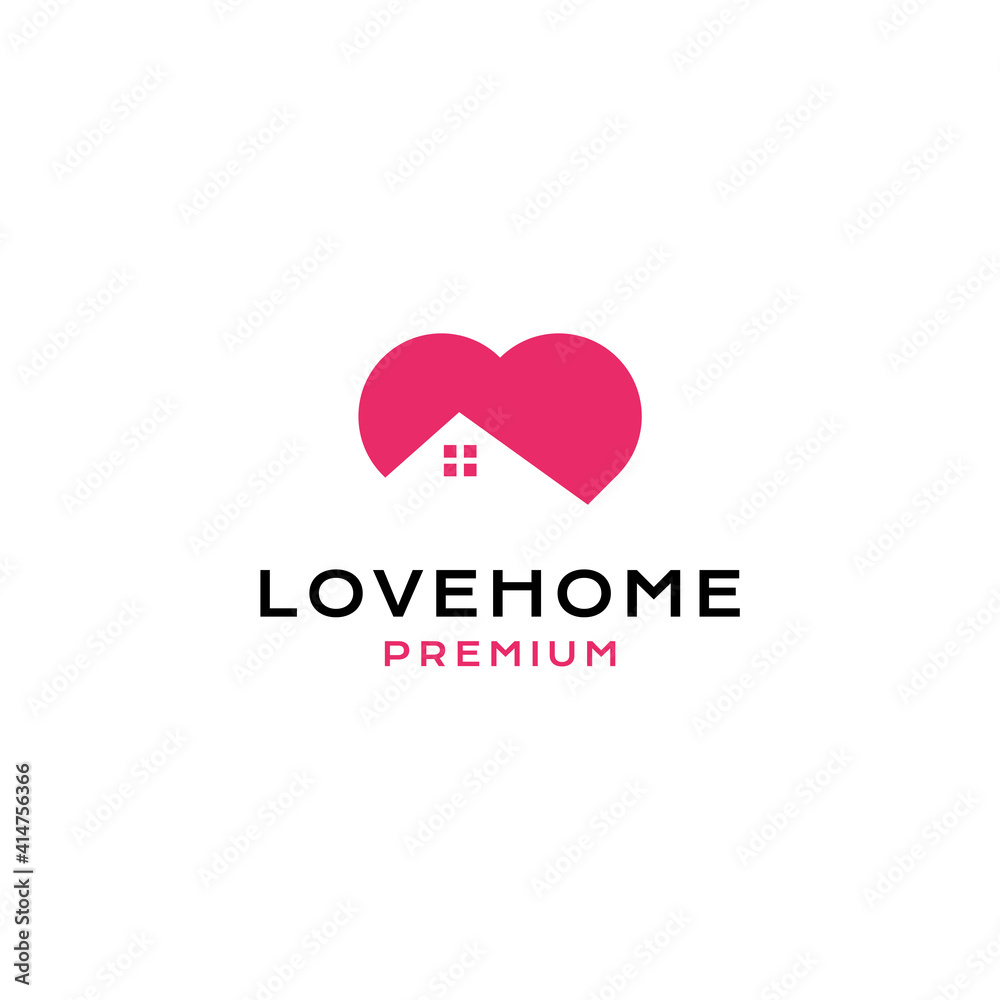 love home logo vector icon illustration simple style