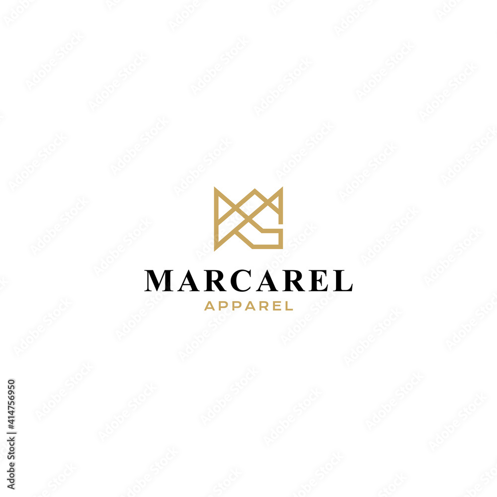 letter M logo vector icon illustration line outline style letter M logo vector icon illustration line outline style