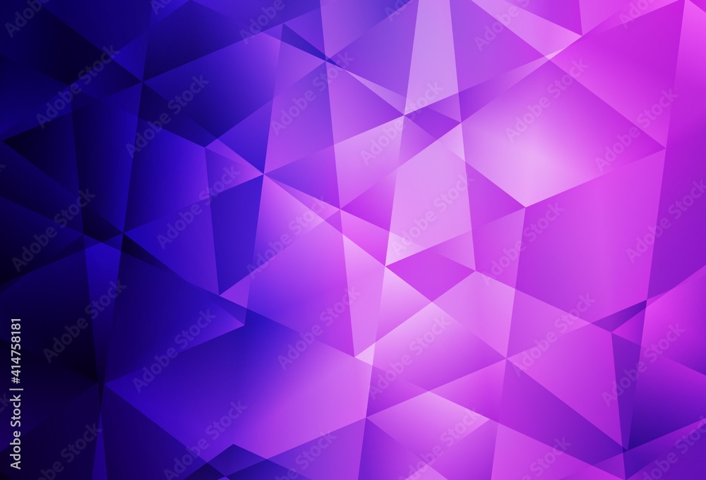 Obraz premium Light Purple, Pink vector abstract mosaic background.