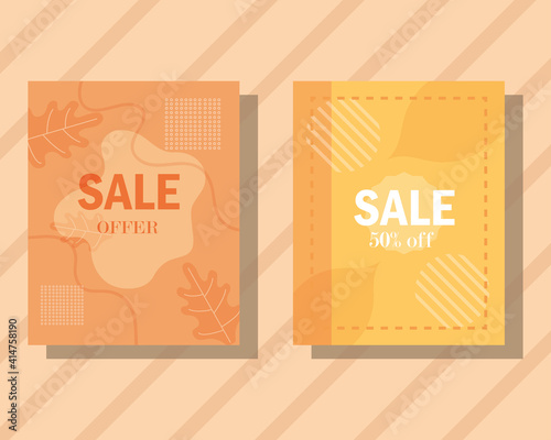 sale new collection for seasonal promotion and advertising banners