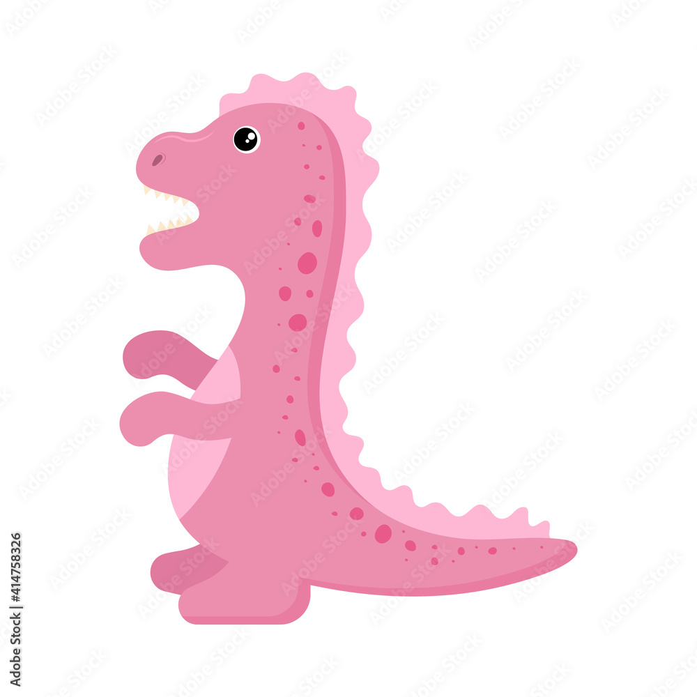Cute dinosaur Tyrannosaurus. Vector illustration.