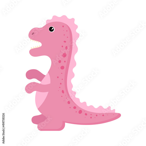 Cute dinosaur Tyrannosaurus. Vector illustration.