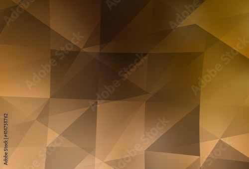 Light Orange vector abstract polygonal template.