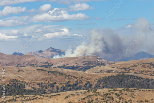 Wildfire in the Rocky Mountains of Colorado