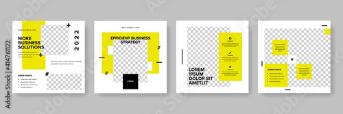Modern abstract social media layout, editable templates for instagram and facebook, for business