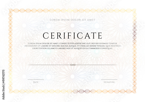 Winner luxury certificate template design, blank diploma