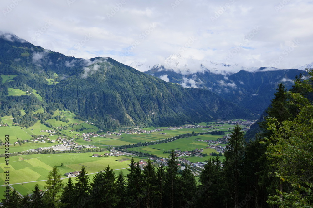 the Zillertaler Höhenstrasse in the Zillertal Alps, Tirol, Austria, July