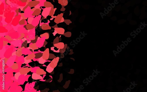 Dark Red vector background with abstract shapes.