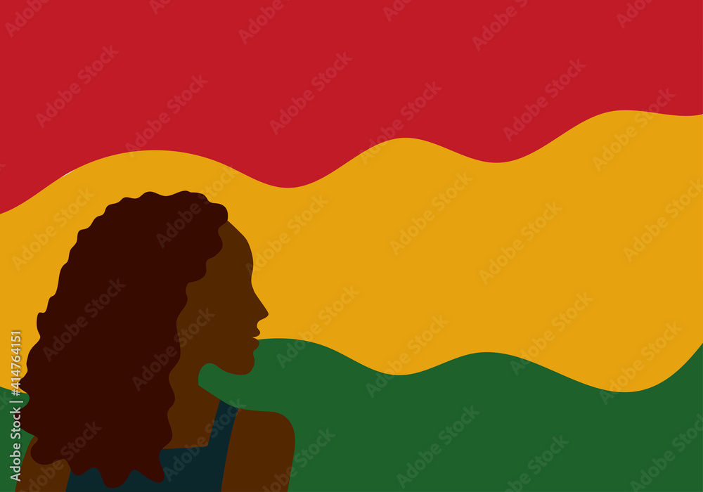 African American History or Black History Month. Black woman silhouette. Together African people Celebrate Black history month. Black women's history month. African American History or Black History Month. Black woman silhouette. Together African people Celebrate Black history month. Black women's history month.