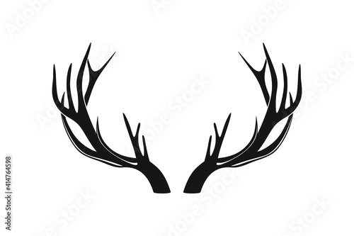 Deer antlers or horns vector illustration.