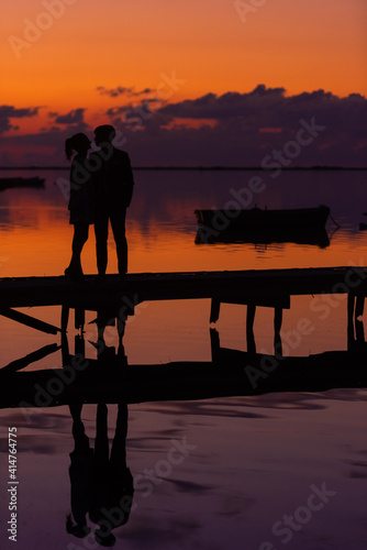 A couple of lovers with the splendid sunset of the stagnone reserve, a unique atmosphere of its kind.
Marsala lagoon, Sicily