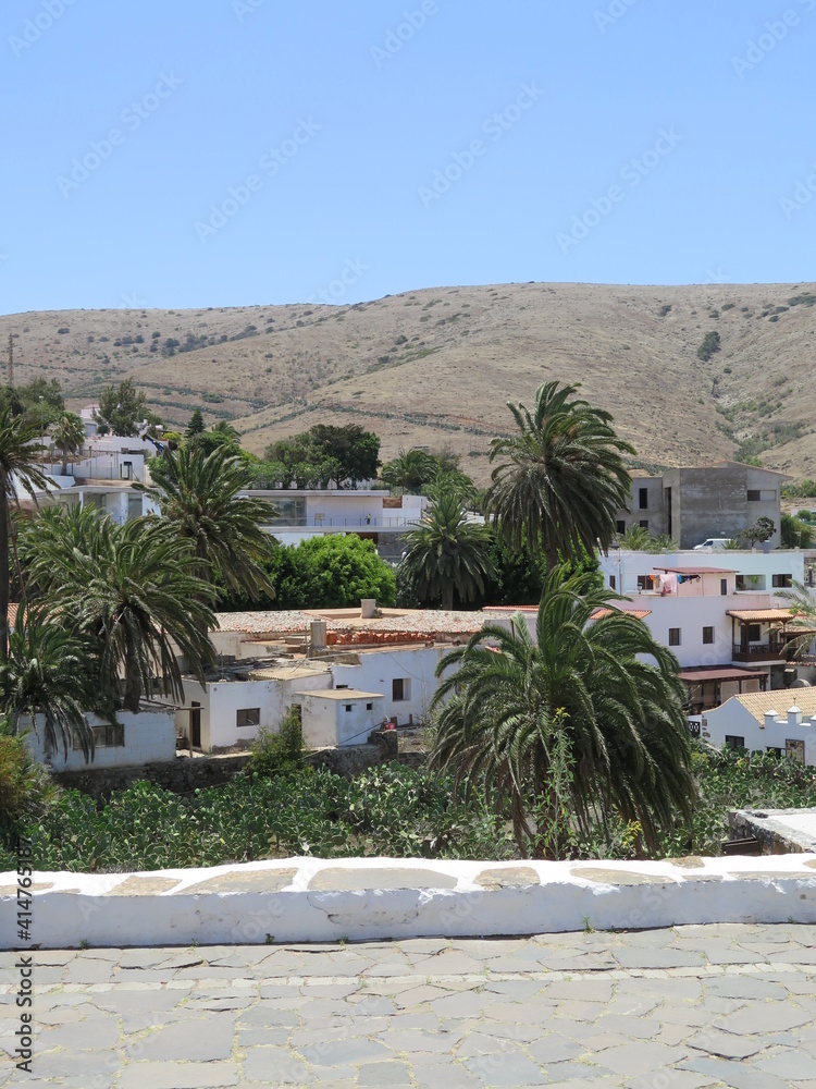 the view from the park of Betancuria, Fuerteventura, June 