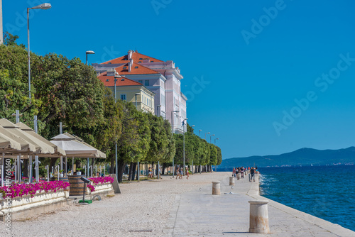 Riva promenade in the historical part of Croatian city Zadar
