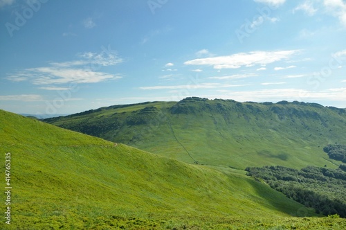 Fototapeta Naklejka Na Ścianę i Meble -  green mountains, hills, mountain landscape, summer