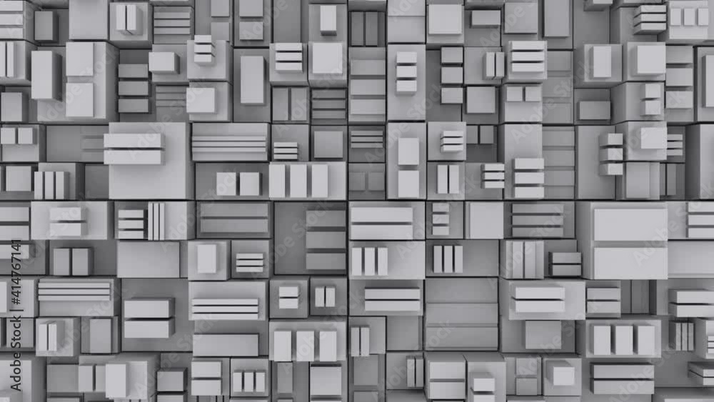 pared  animada de cubos abstractos en loop