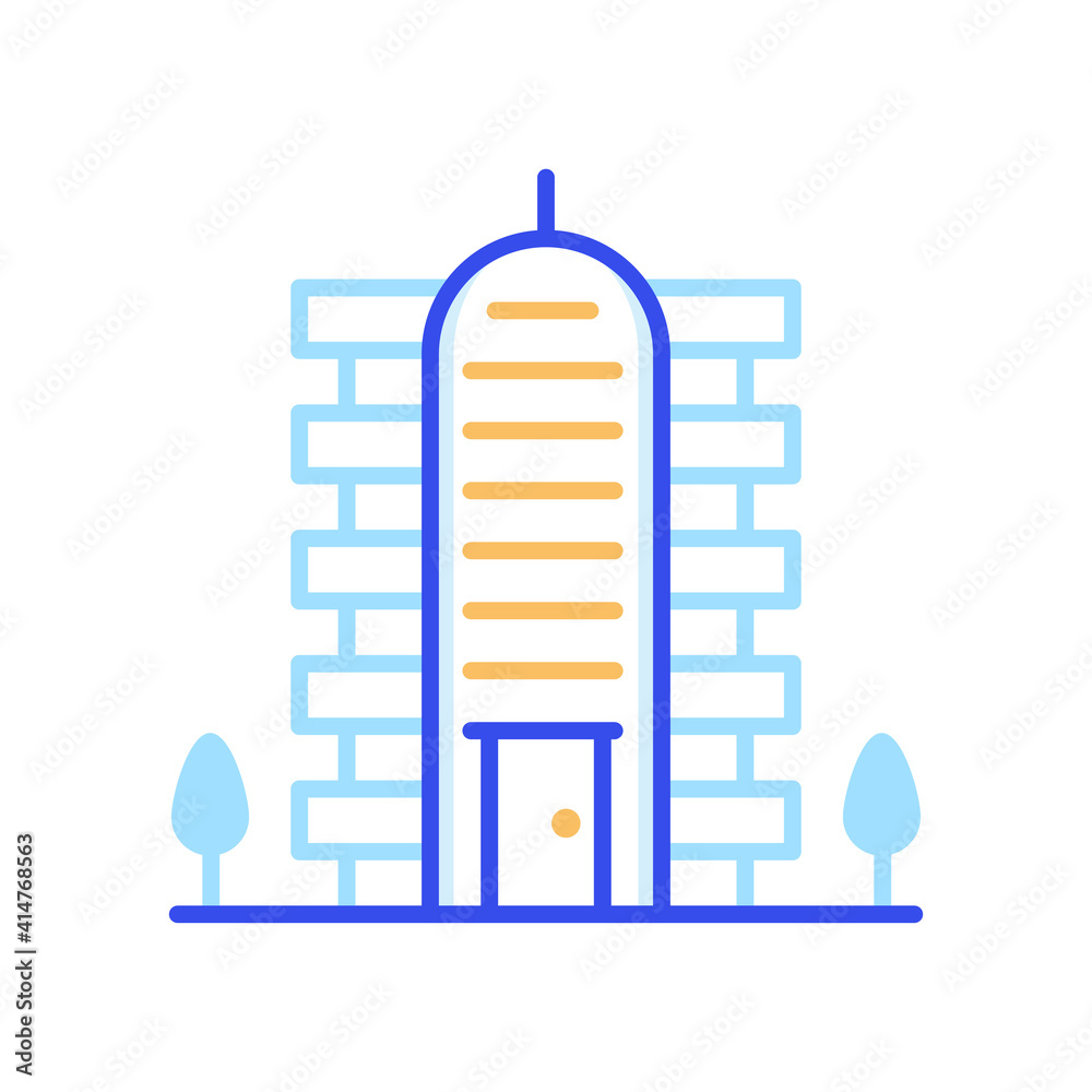 Obraz premium Flat Vector color line icon style illustration. 