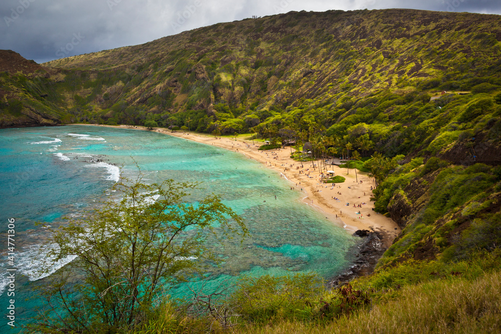 Hanauma Bay Nature Preserve, first marine park in Hawaii, Oahu, Hawaii, USA