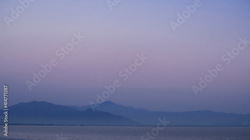 The mountains beyond the sea are like mountains