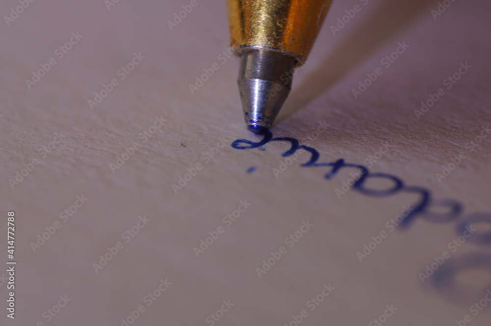 Handwriting examining handwriting. Learning to write in school